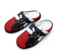 Norway Flag Norwegian Elk Breathable Slippers Women Slip On Winter Warm House Slippers Shoes Bedroom 9-10(40-41)