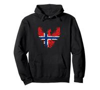 Norway Flag Phoenix Heart Norwegian Pride Norwegian Roots Pullover Hoodie