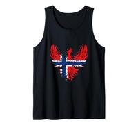 Norway Flag Phoenix Heart Norwegian Pride Norwegian Roots Tank Top