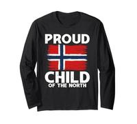 Norway Flag Proud Child Of The North Norwegian Pride Long Sleeve T-Shirt