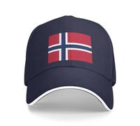 Norway Hat Norway Flag Baseball Cap Norwegian Hat for Women Men Trucker Hat Dad Hat Adjustable Hat, Navy Blue, One size