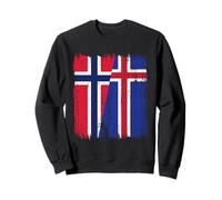 Norway Iceland Half Flag Norwegian Icelandic Jersey Sweatshirt