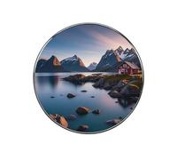 Norway Islands Fridge Sticker Funny Fridge Magnets Novelty Round Fridge Magnets Reusable for Whiteboard, Locker, Kitchen, Office- Strong Decor Magnetic Stickers