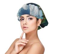 Norway Islands Print Adult's Satin Sleeping Cap, Maintain Hairstyle, and Ensure Comfortable Sleep, 13 inches Black, Black, One size