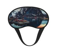 Norway Islands Print Blackout Sleep Mask for Women & Men, Zero Eye Pressure Eye Mask for Travel and All - Around Sleep