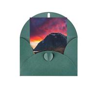 Norway Islands Print Blank Greeting Cards, Love Buttons, Pearl Paper Envelopes Suitable For Various Occasions - Anniversary Cards, Thank You Cards, Holiday Cards, Wedding Cards, Congratulations.