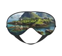 Norway Islands Print Comfortable Eye Mask Full Coverage Lightweight Men Women Outdoor Travel Relaxation