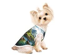 Norway Islands Print Dog Shirt Summer Pet T-Shirts Stretchy Cats Dogs Tee Shirt Sleeveless Tank Top Dog Vest