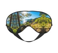 Norway Islands Print Eye Mask,Silk-Like Sleep Mask,Night Sleeping Mask for Men Women,for Sleep Relaxation