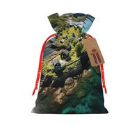 Norway Islands Print Gift Drawstring Bags Reusable Present Sack Versatile Birthday Holiday Party Favors