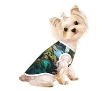 Norway Islands Print Lightweight Dog Vest, Cat Sleeveless Shirt, Breathable Mesh Design for Summer Walking and Play