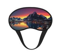 Norway Islands Print Sleep Eye Mask Light Blocking Soft and Comfortable Night Eye Blinder for Women Men for Sleeping Travel Night Shift