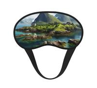 Norway Islands Print Sleep for Adults Comfortable Eye Mask for Travel Camping Light Blocking Nap Cover