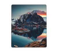 Norway Islands Print Square Mouse Pad, Rubber Base Mouse Pads Home Decoration Laptop Mouse Pad for Office Computer Gaming Desk Accessories