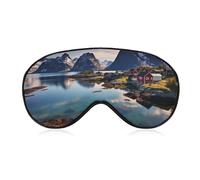 Norway Islands Sleep Mask Soft Comfortable Eye Mask with Adjustable Strap Eye Cover Eye Shade for Men Women Work Travel