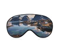 Norway Islands Sleep Mask Soft Comfortable Eye Mask with Adjustable Strap Eye Cover Eye Shade for Men Women Work Travel