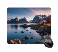 Norway Islands Square Mouse Pad Portable Computer Mousepad with Non-Slip Rubber Base 18 * 22cm Ultra-Thin Gaming Mouse Mat for Computer Laptop Office Desk Accessories