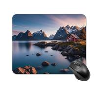 Norway Islands Square Mouse Pad Portable Computer Mousepad with Non-Slip Rubber Base 20 * 25cm Ultra-Thin Gaming Mouse Mat for Computer Laptop Office Desk Accessories