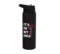 Norway It's in My DNA Norwegian Roots Tree Norwegian Flag Stainless Steel Insulated Water Bottle