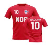 Norway Junior Martin Odegaard Country Code Hero T-Shirt in Red | Size: 3-4 Years Norway Red 3-4 Years