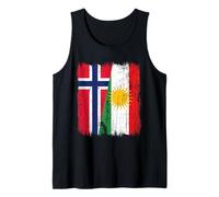 Norway Kurdistan Half Flag Norwegian Kurdish Heritage Jersey Tank Top