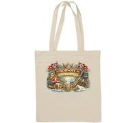 Norway Land of the Northmen Natural Cotton Tote Bag White