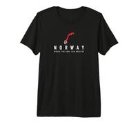 Norway Map Flag Outline Souvenir Soul Breathe Quote Nordic Premium T-Shirt