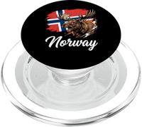 Norway Moose Wildlife National Flag PopSockets PopGrip for MagSafe