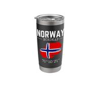 Norway North Cape Flag Coordinates Norway North Cape Angler Stainless Steel Insulated Tumbler