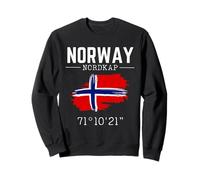 Norway North Cape Flag Coordinates Norway North Cape Angler Sweatshirt
