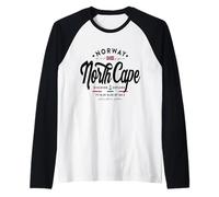 Norway North Cape Norwegian Flag Nordkapp Noreg Norge Raglan Baseball Tee