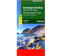 Norway North Cape Road Map - 1:400,000 scale: Hammerfest - Alta - Kirkenes, mit Autofähren