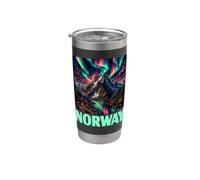 Norway Northern Lights Aurora Borealis Night Sky Souvenir Stainless Steel Insulated Tumbler