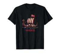 Norway Norwegian First Viking Ship Funny Mens Womens Kids T-Shirt