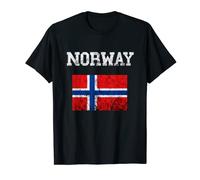 Norway Norwegian Flag Nordic Scandinavian Roots T-Shirt