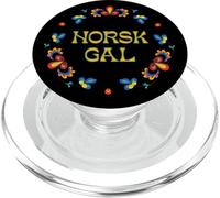 Norway Norwegian Norge Norsk Gal Rosemaling Folk Art PopSockets PopGrip for MagSafe