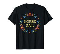 Norway Norwegian Norge Norsk Gal Rosemaling Folk Art T-Shirt