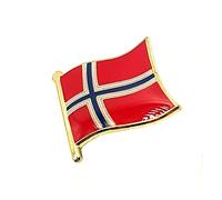Norway Norwegian Scandinavia Scandinavian Metal Enamel Country Flag Pin Badge