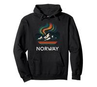 Norway Norwegian Tromso Northern Lights Snow Retro Oslo 47 Pullover Hoodie