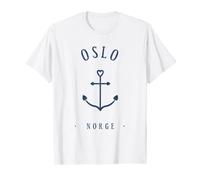 Norway Oslo Anchor Tattoo Love Heart Port Ferry T-Shirt