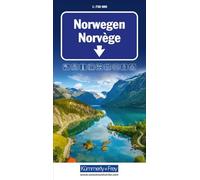 Norway Road Map: Inkl. Transitplan, Ortsverzeichnis und Reiseinformationen