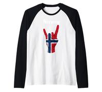 Norway Roots Norge Norwegian Flag Raglan Baseball Tee