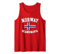 Norway Scandinavia Norwegian Flag Norge Norwayan Noreg Tank Top