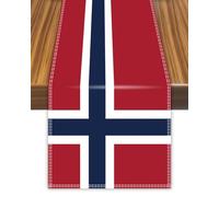 Norway Table Runner,Norwegian Norwegian Flag Tablecolth for Dining Home Decor