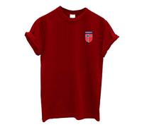 Norway Team Crest Crew Neck Tshirt Support Country Football Rugby Cricket Norwegian (Medium) Red