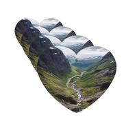 Norway terrain Car Air Fresheners Cards Set of 4 Pieces Personalized Car Fresheners Gifts for Men Women Auto Aromatherapy Tablets Hanging Scented Cards for Wardrobe Bathroom