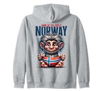 Norway Troll Cute Nordic Funny Scandinavian Myth Creature Zip Hoodie