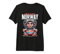 Norway Troll Flag Norse Adventure Travel Outdoor Scandinavia Premium T-Shirt