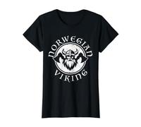 Norway Viking Norwegian Flag Pride Norge Souvenir Value Graphic T-Shirt, Women, Black, S