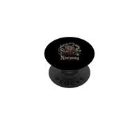 Norway Viking Ship with Northern Lights PopSockets Adhesive PopGrip